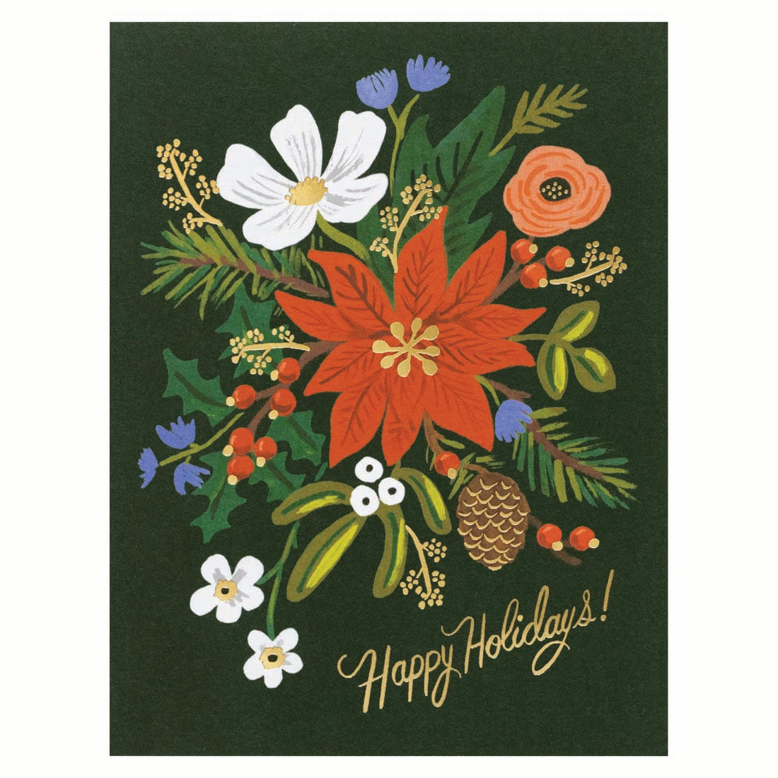 Bouquet Foiled Holiday Boxed Cards