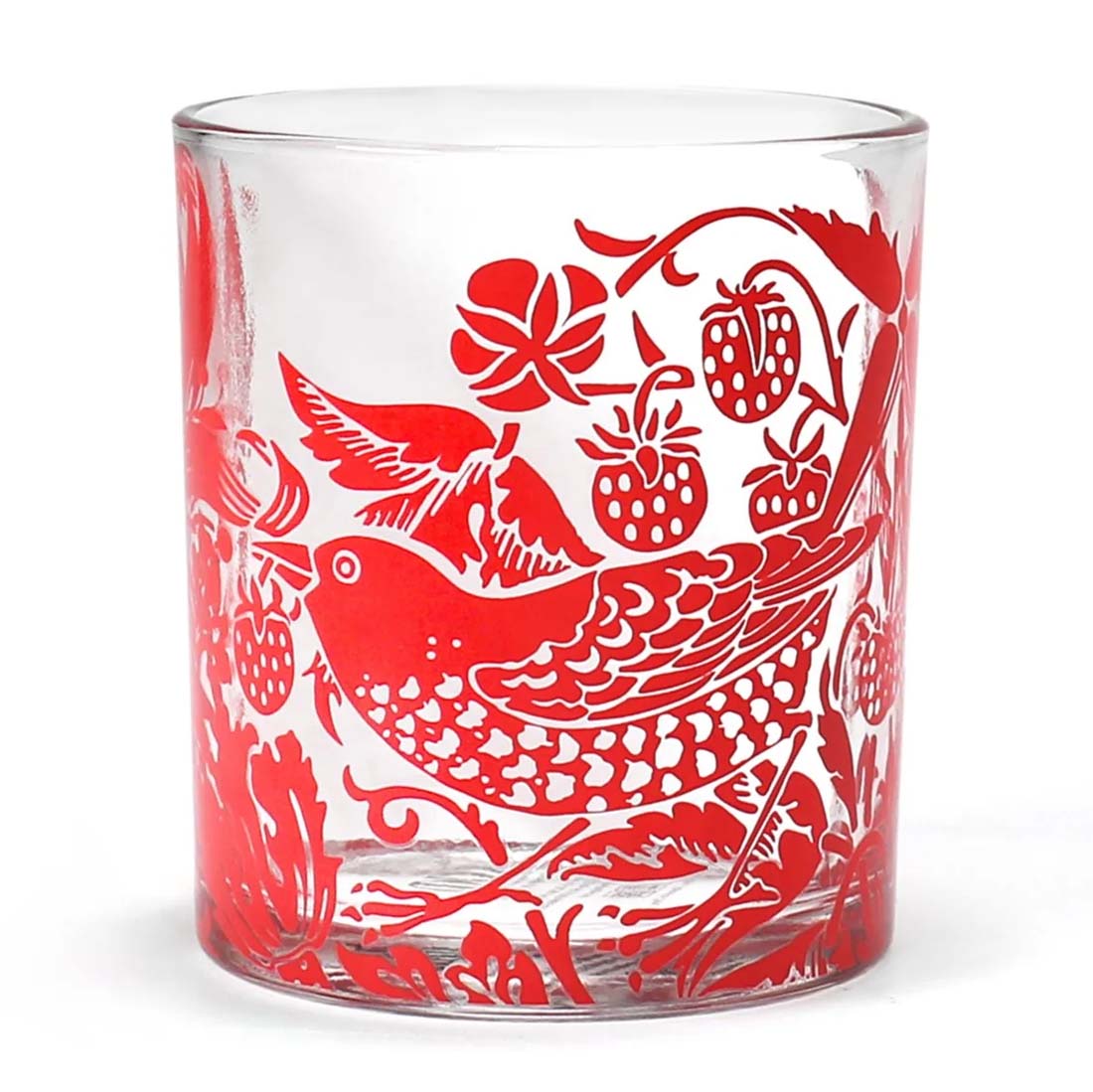 Morris Raspberry Glass Tumbler