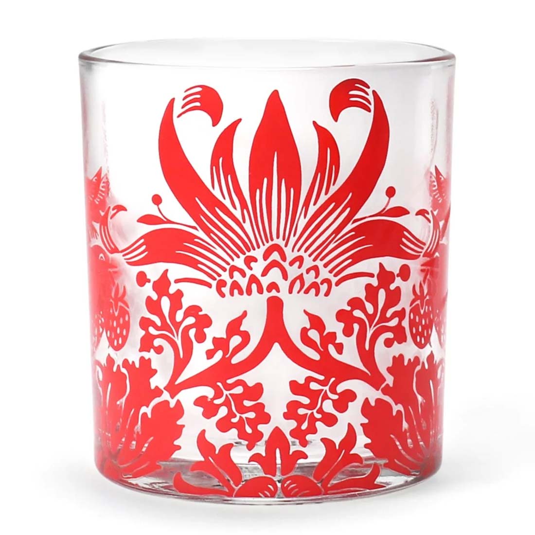 Morris Raspberry Glass Tumbler