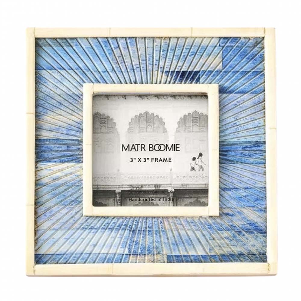 Neela Carved Bone 3x3 Picture Frame