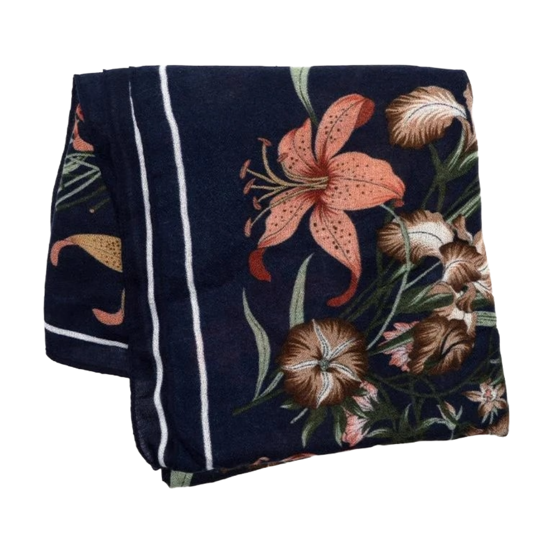 Homestead Garden Navy Scarf