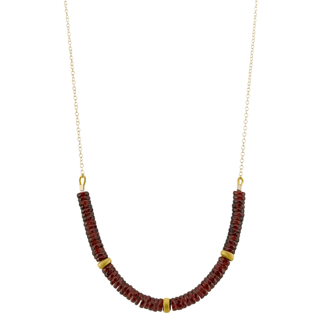 Garnet Barrels Necklace