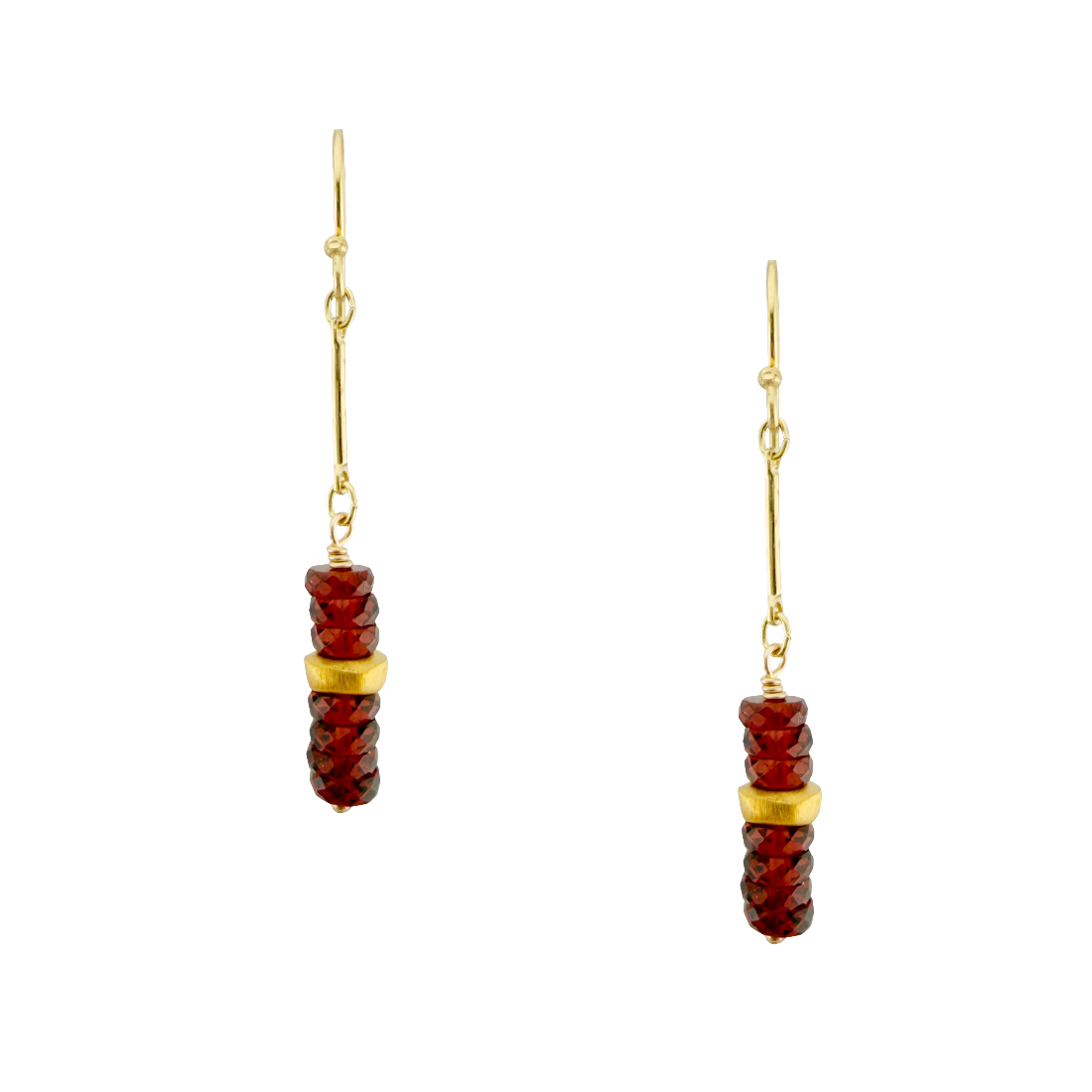 Garnet Barrels Earings