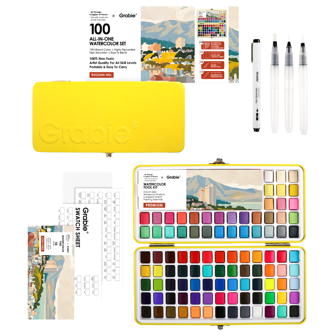 Brothers Russian Hill 100 Watercolors Set