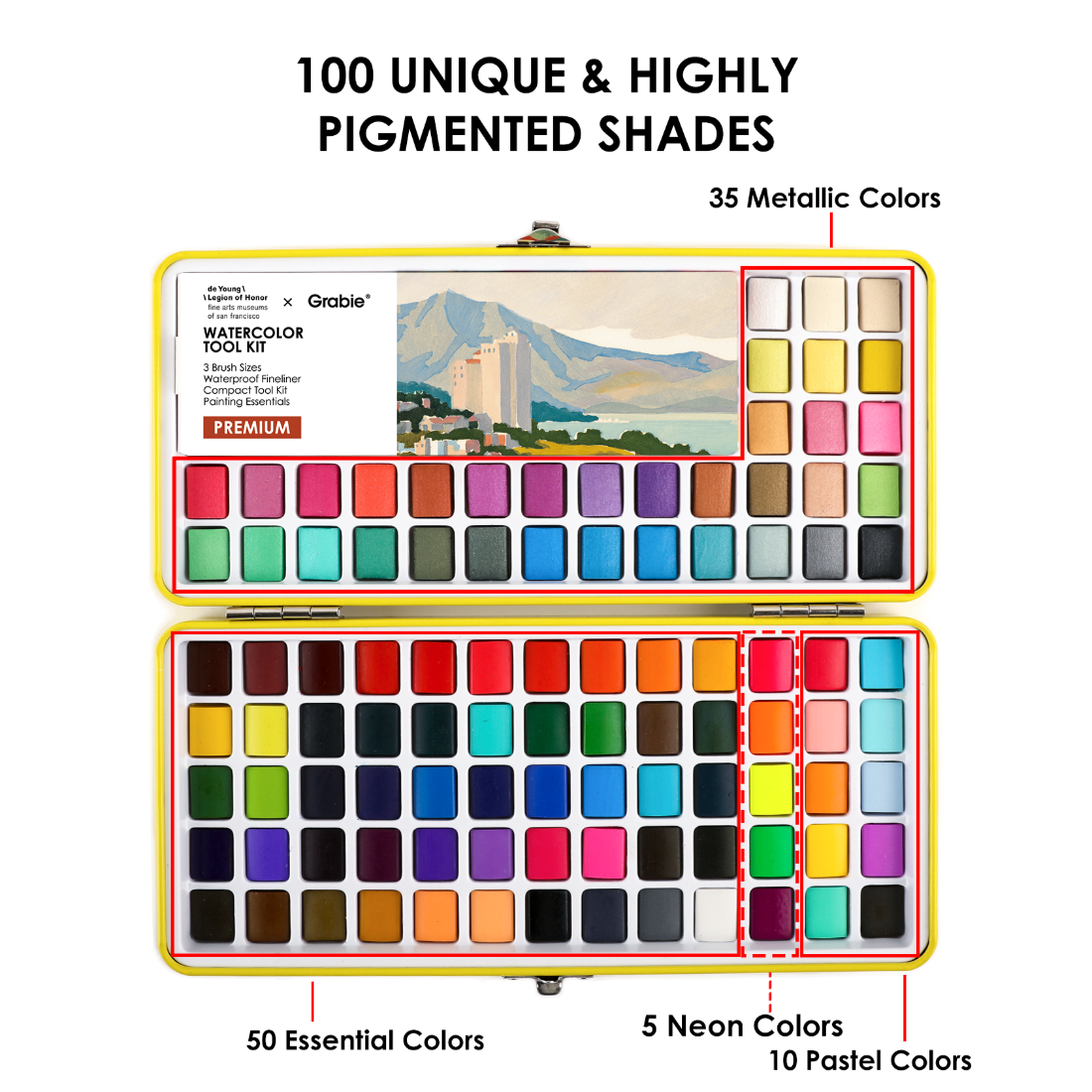 Brothers Russian Hill 100 Watercolors Set