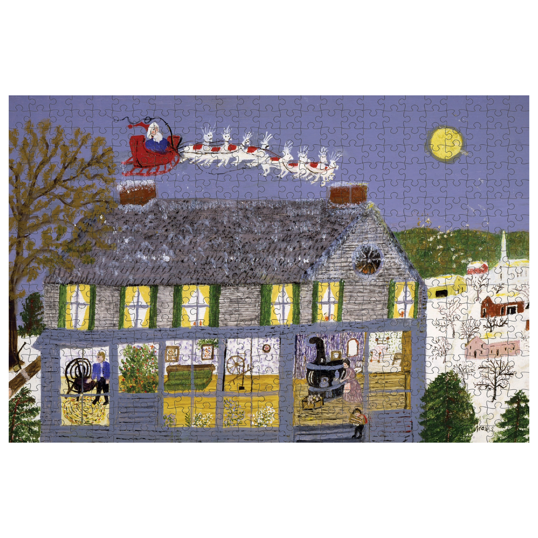 Grandma Moses: Santa Claus II 500-Piece Puzzle