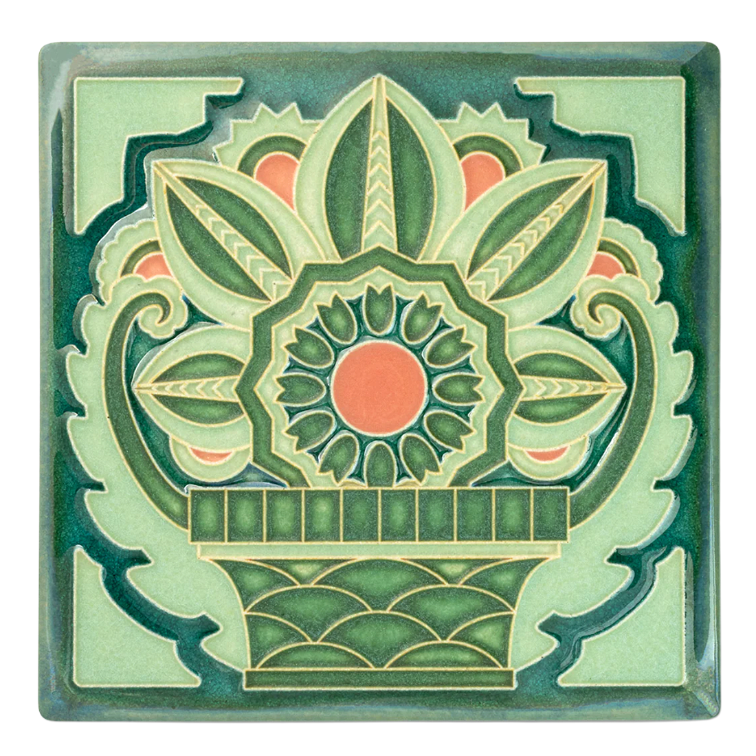 Green Beverly Basket Tile