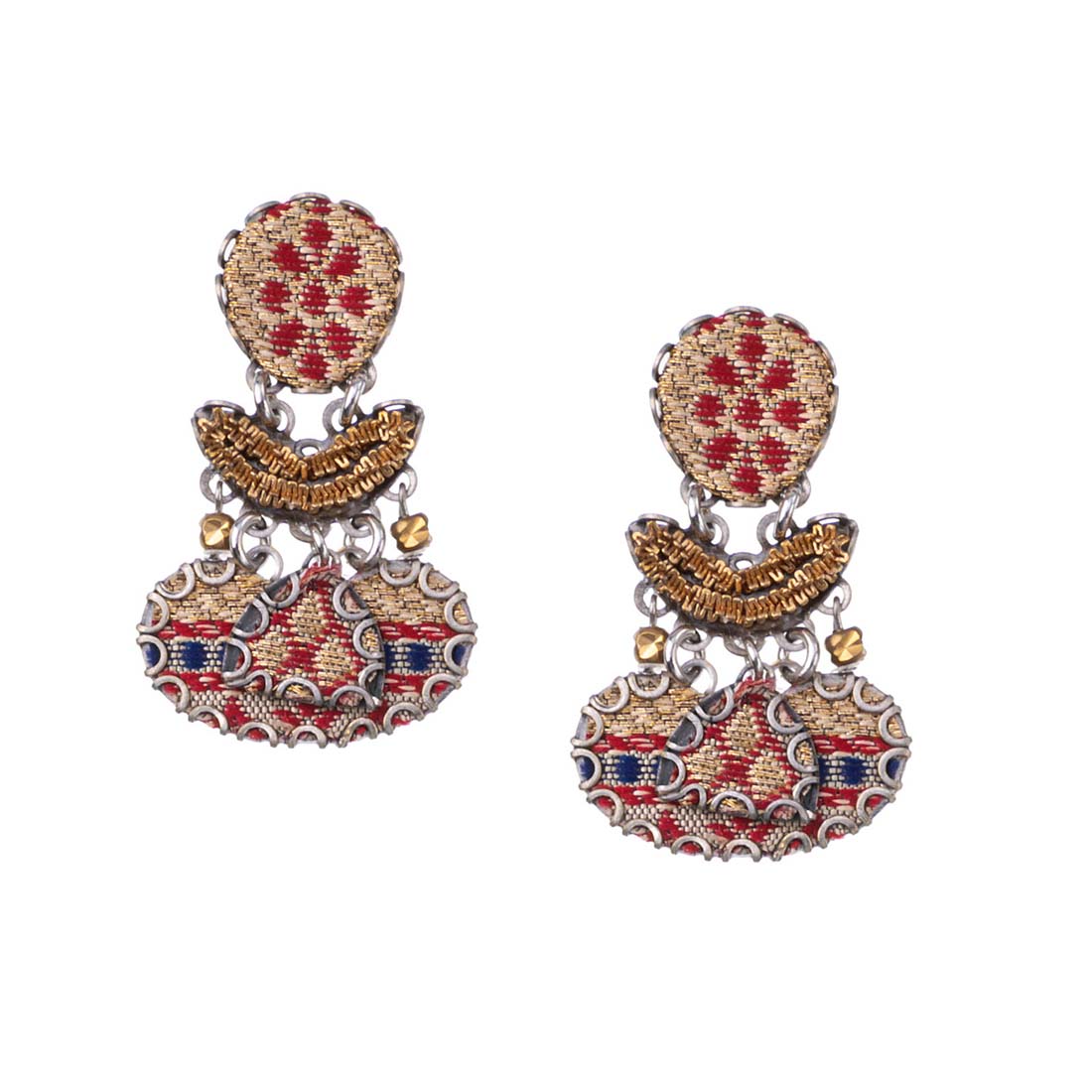 Royal Gold Festive Fabric Earrings