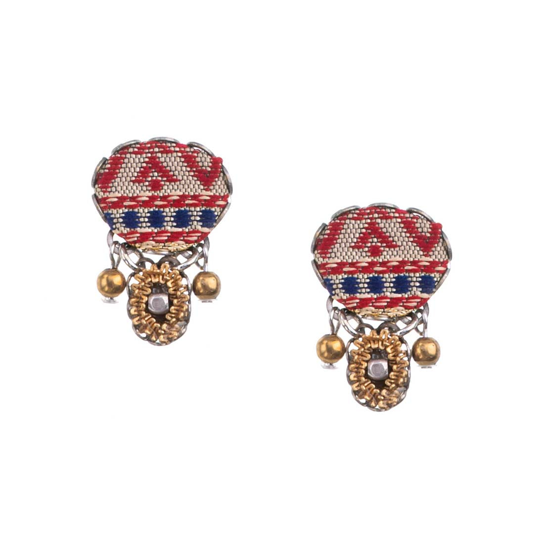 Royal Gold Small Fabric Earrrings