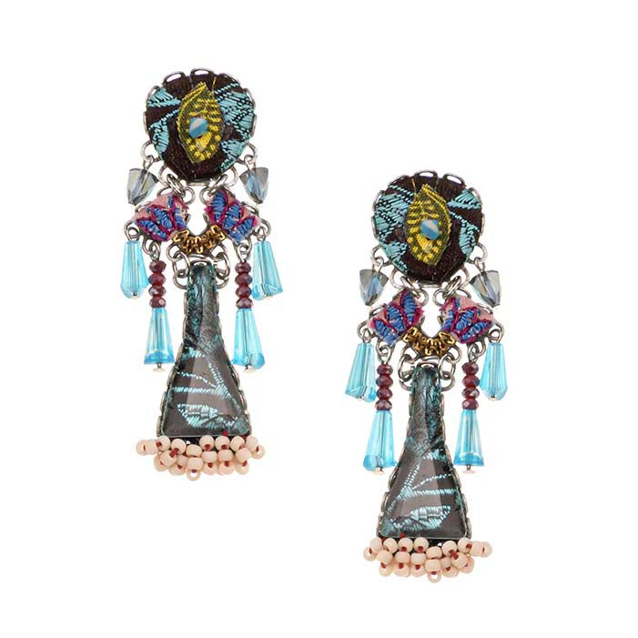 Summer Skies Designer Beaded Earrings