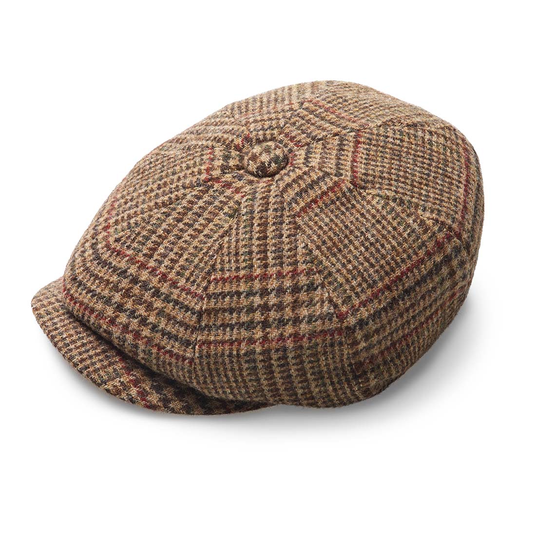Large Prince of Wales Check Baker's Boy Hat