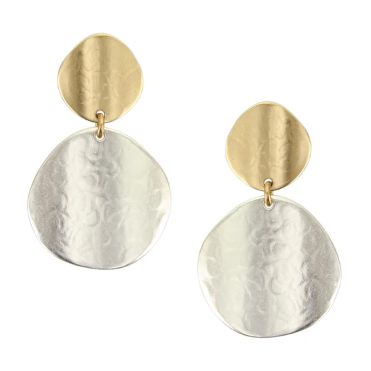 Small Linked Organic Polka Dot Clip Earring