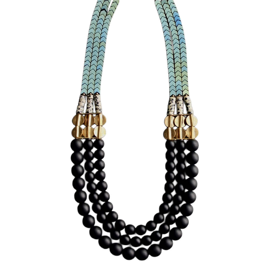 Hematitie Triple Strand Necklace