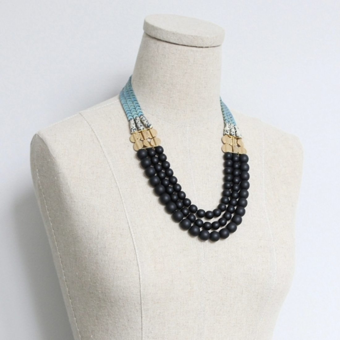 Hematitie Triple Strand Necklace