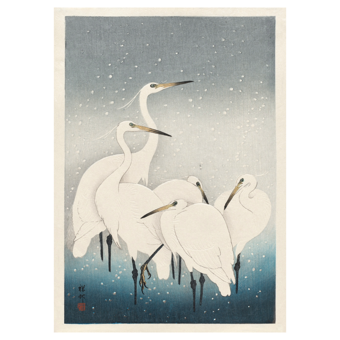 Herons in the Snow Holiday Cards