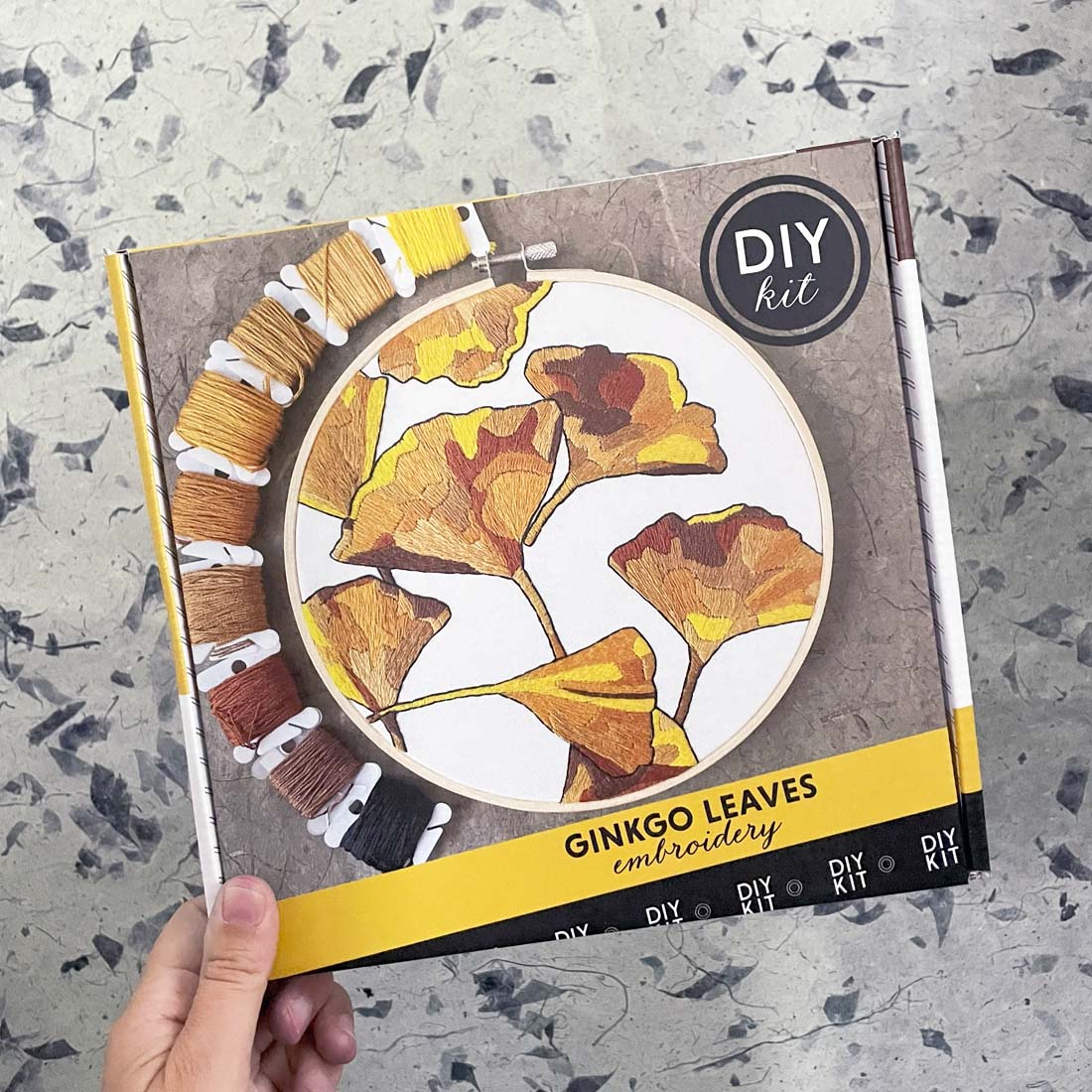 DIY Gingko Leaves Embroidery Kit