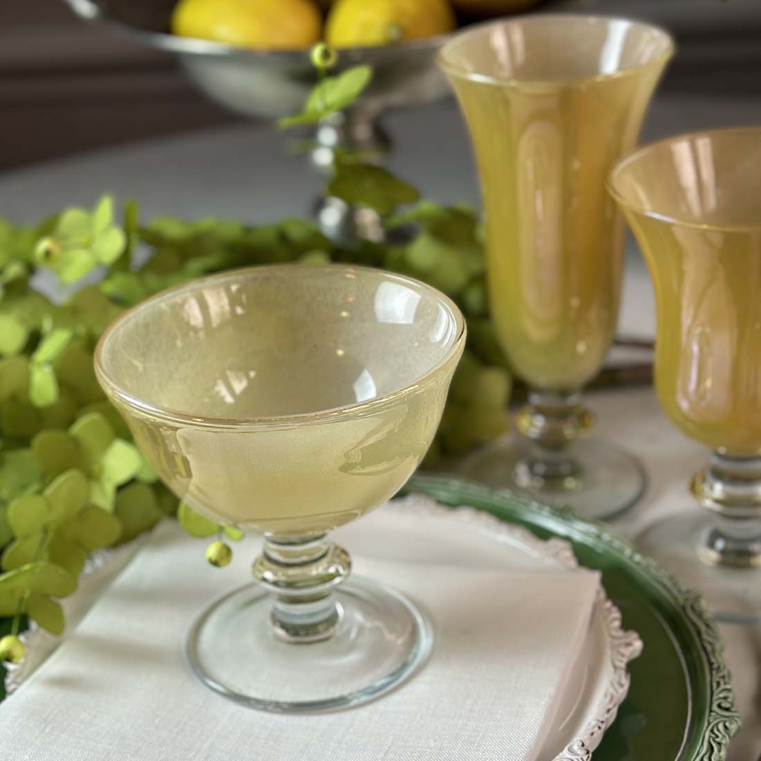 Naples Yellow Rialto Glass Flute