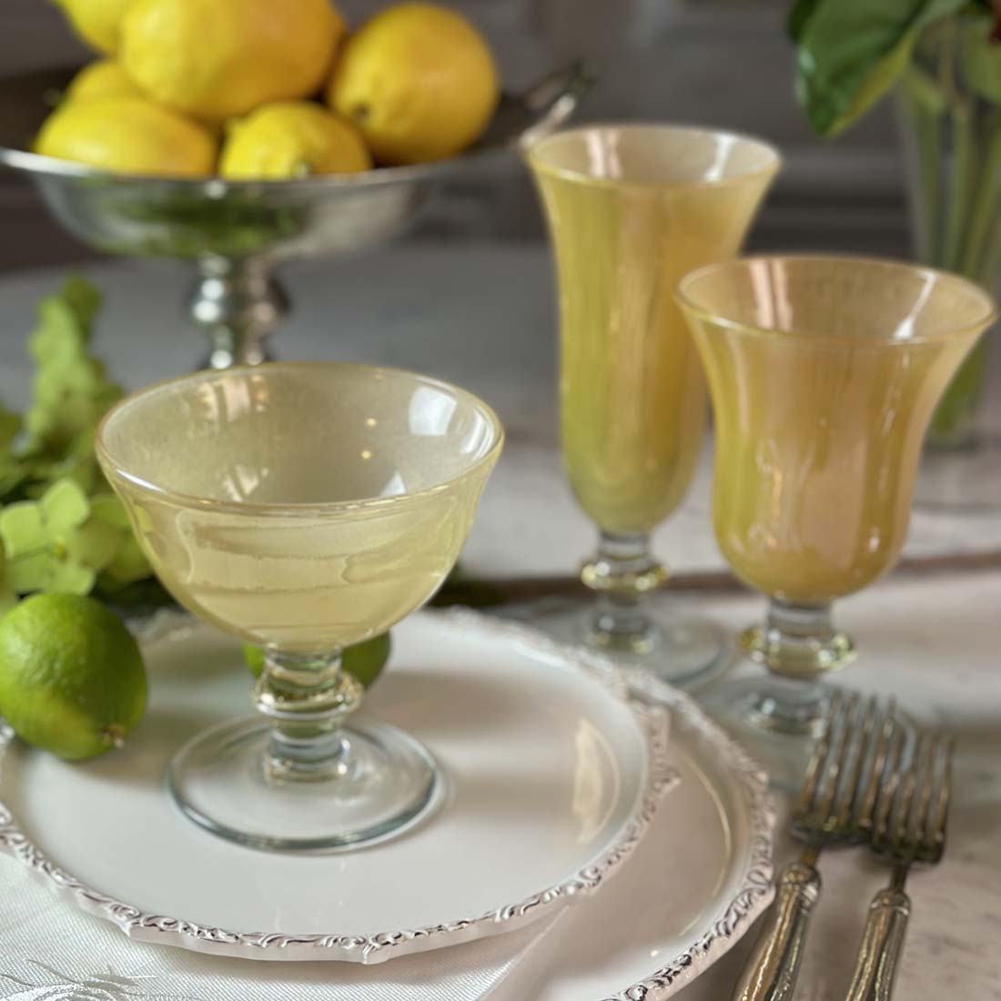 Naples Yellow Rialto Glass Flute