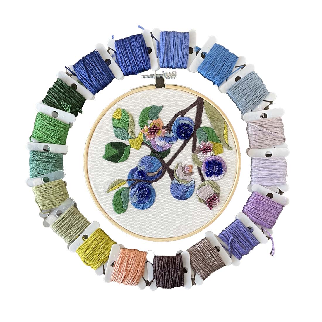 DIY Blueberry Embroidery Kit