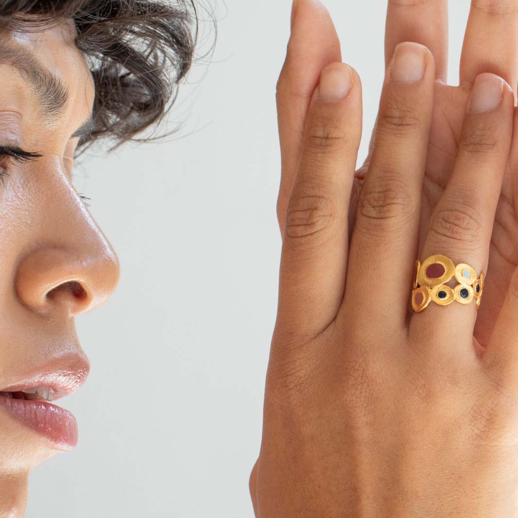 Favorita Enamel Ring Size 8