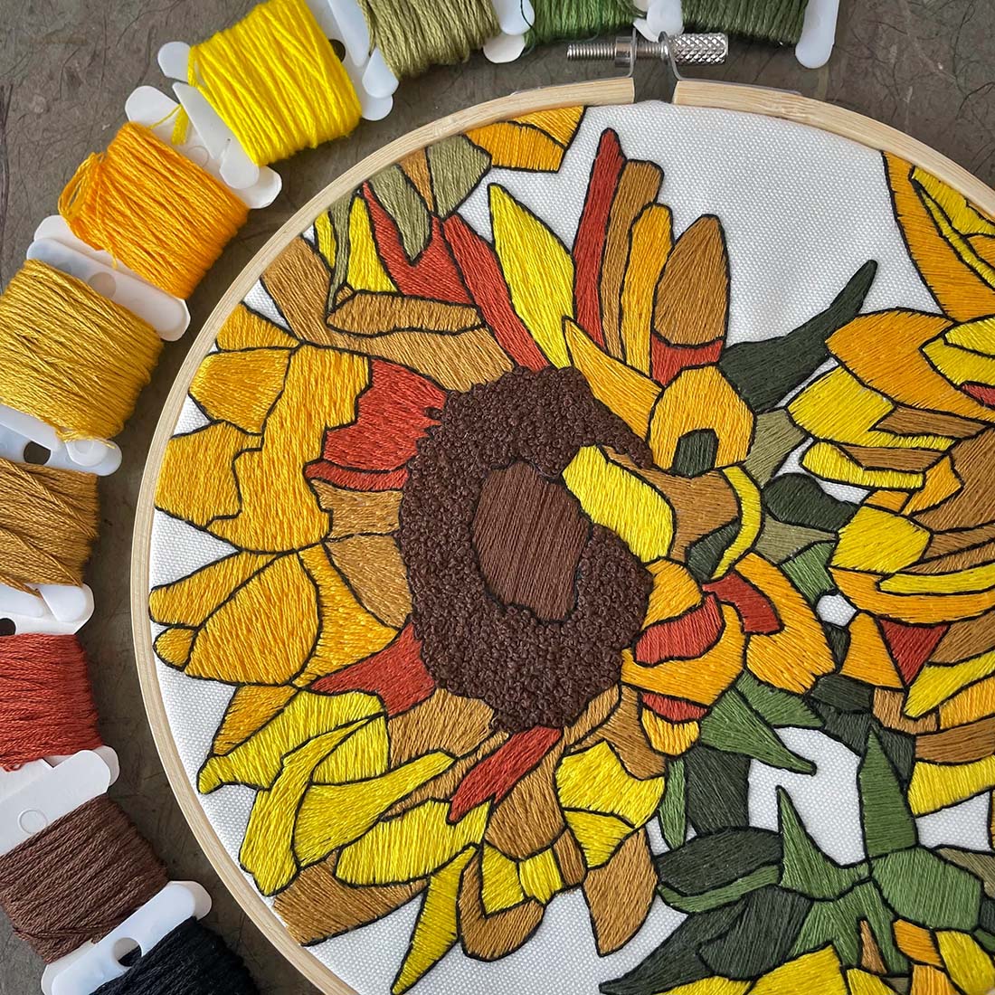 Sunflower DIY Embroidery Kit