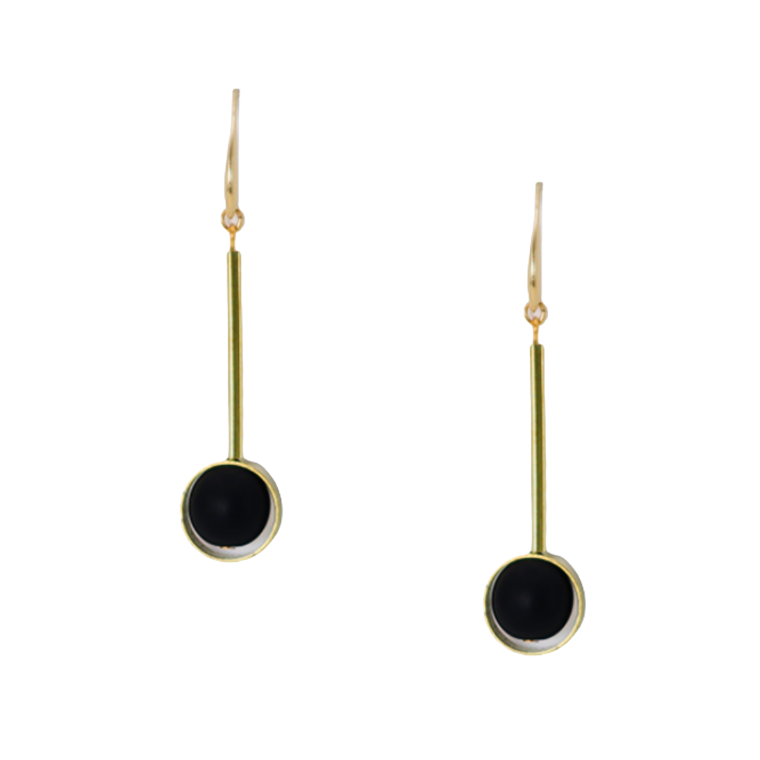 Jet Glass Earrings