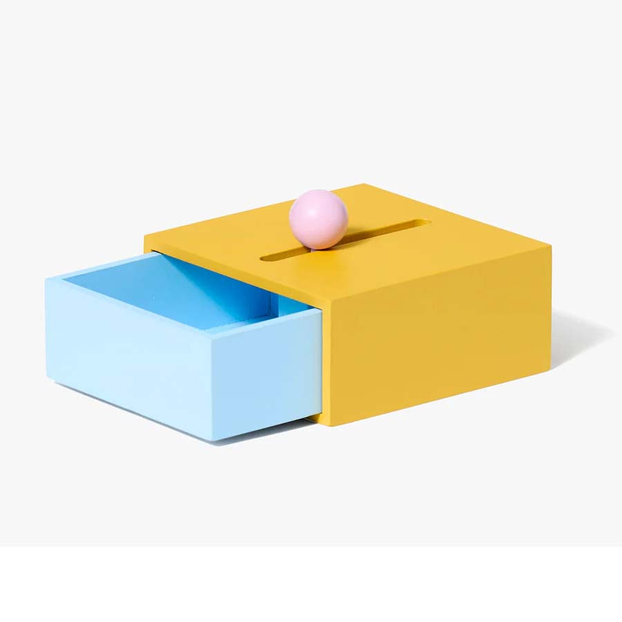 Small Yellow &amp; Blue Cache Box