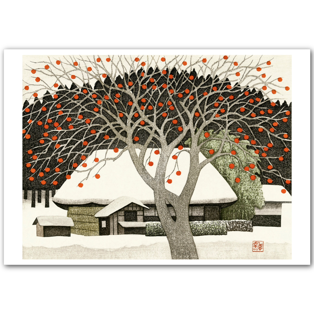 Kazuyuki Ohtsu: Remaining Persimmons Holiday Boxed Cards
