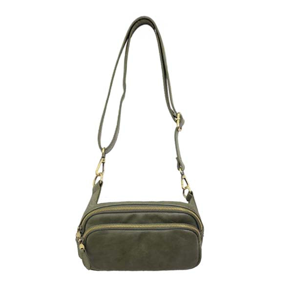 Kylie Double Zip Sling Belt Bag