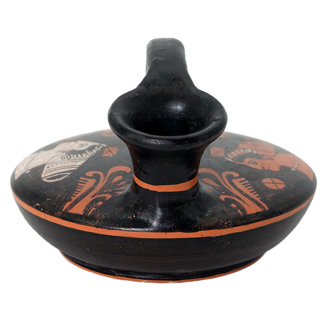 Etruscan reproduction ceramic with black glaze