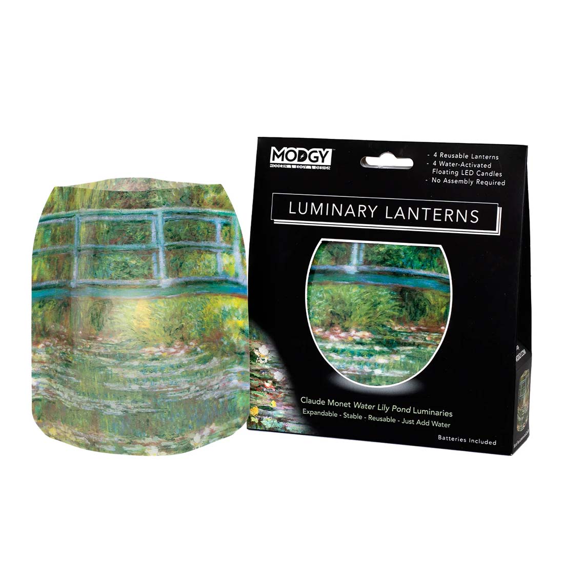 Monet Water Lily Pond Expandable Luminary Set