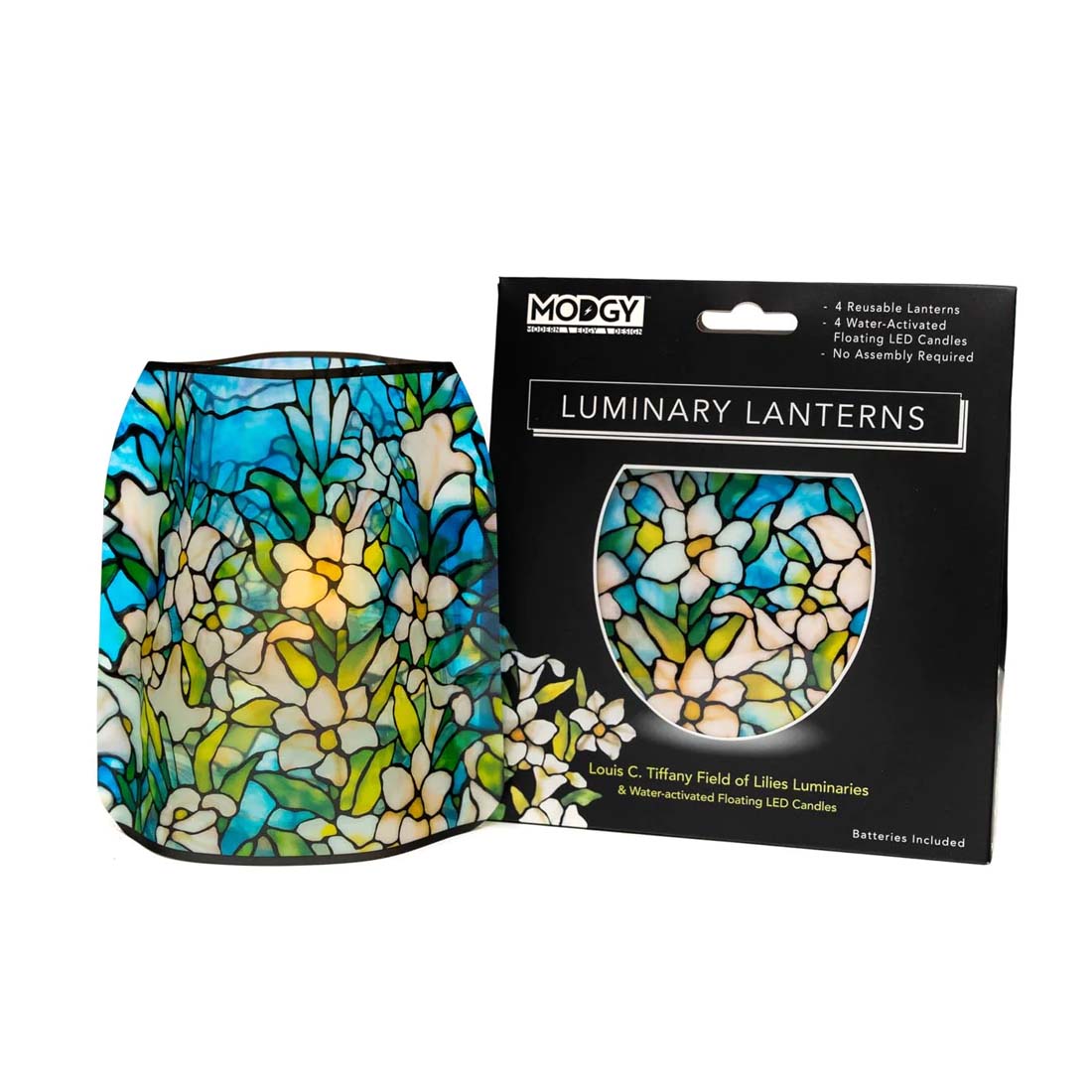 Tiffany Field of Lilies Expandable Luminary Set