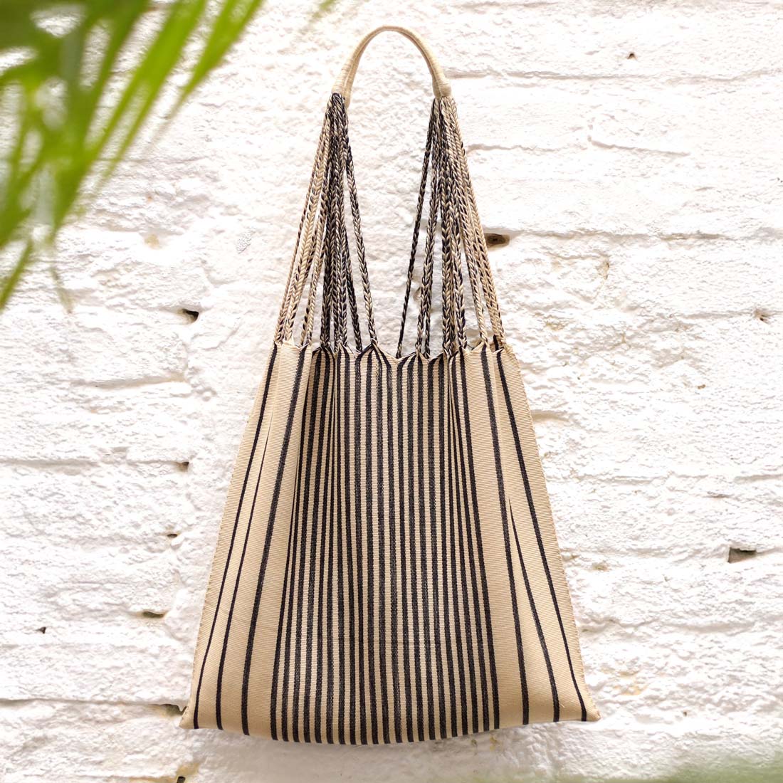 Natural Las Rayas Tote Bag