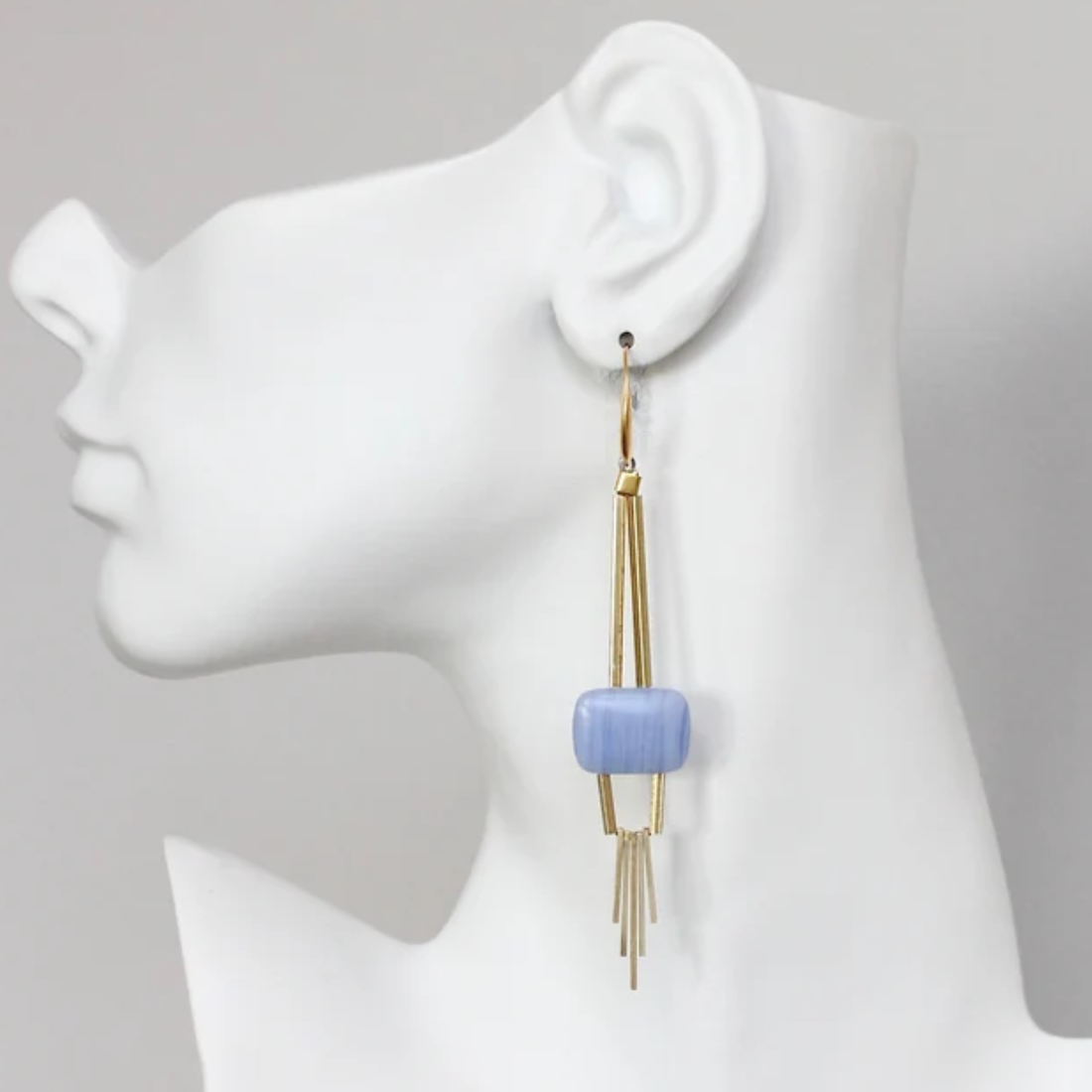 Lavender Geometric Earrings