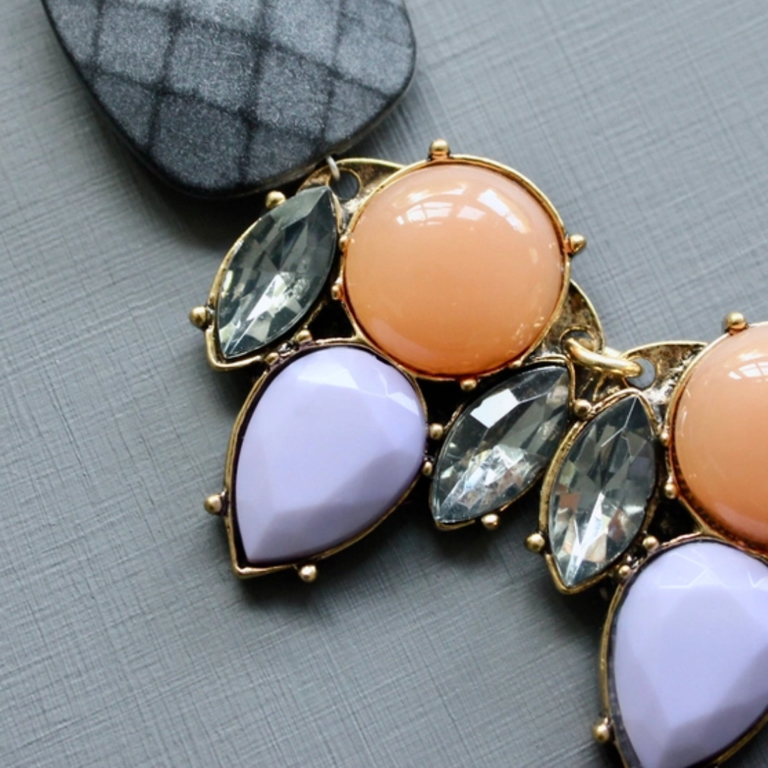 Lavender and Peach Necklace