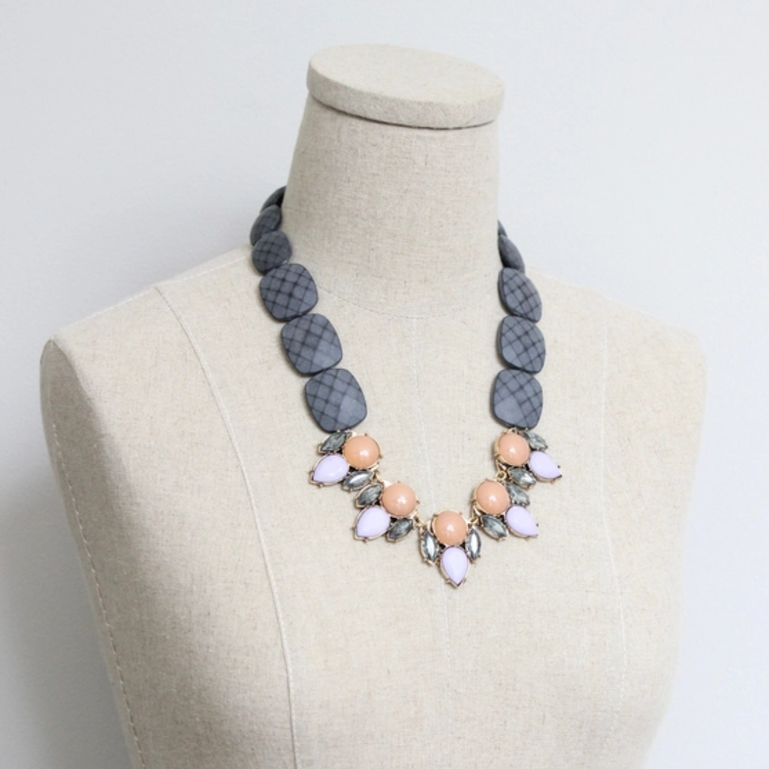 Lavender and Peach Necklace