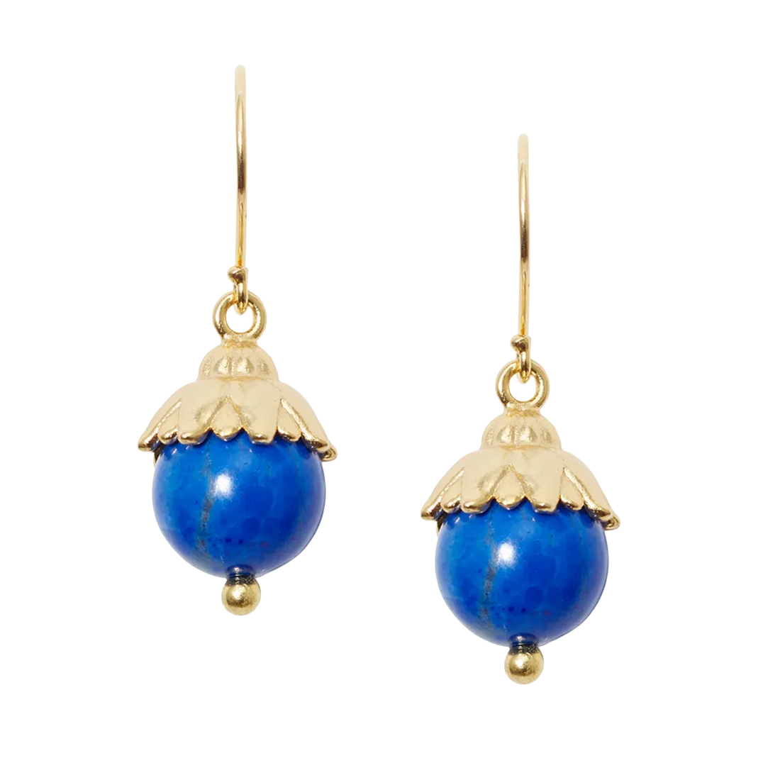Lotus Bead Drop Earrings