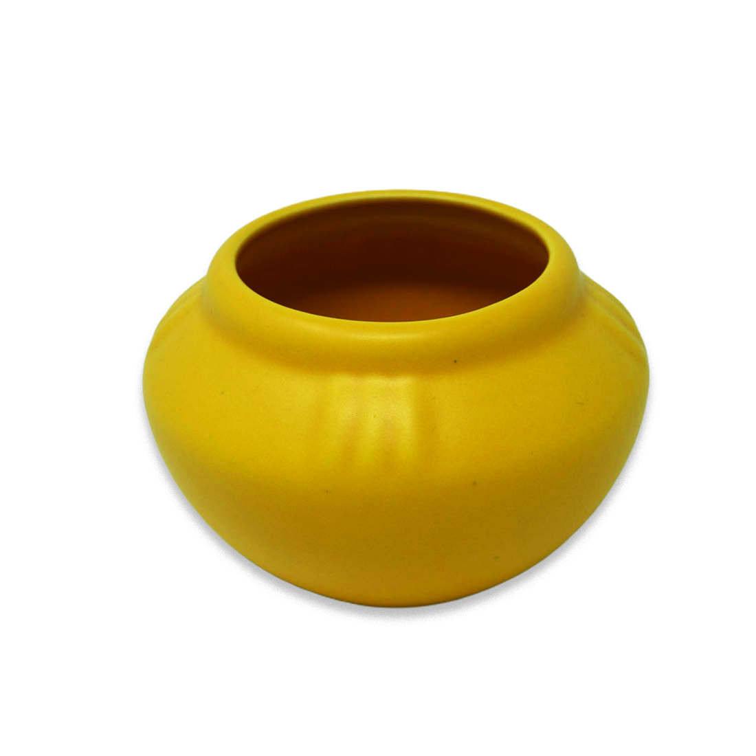 Small Yellow Ceramic Pot