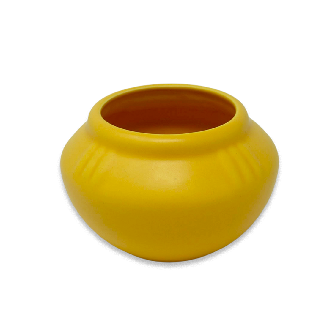 Small Yellow Ceramic Pot