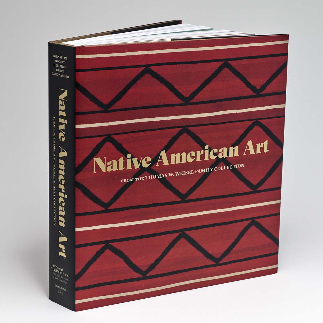 Cover of the book 'Native American Art' with a red and black geometric pattern design.
