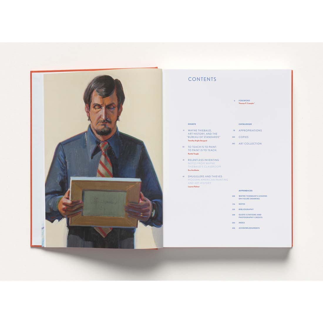 Cover of the book 'Wayne Thiebaud: Art Comes from Art' featuring a grid of framed paintings on a wall, with the artist's name and the title at the bottom.