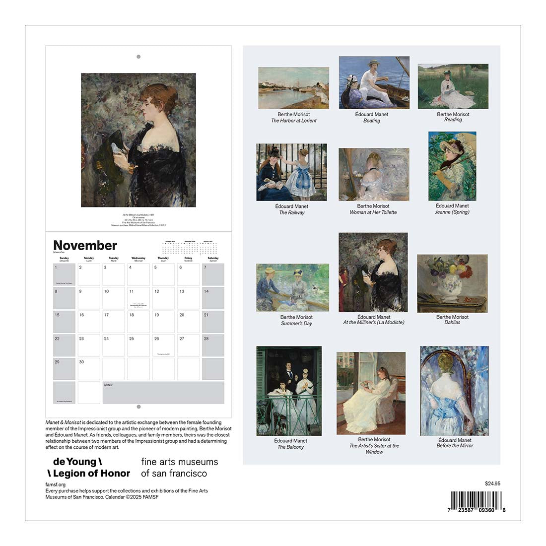 Manet & Morisot 2026 Wall Calendar