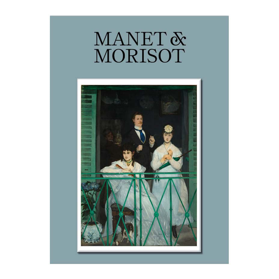 Book cover featuring a painting of two people on a balcony with 'Manet & Morisot' text.