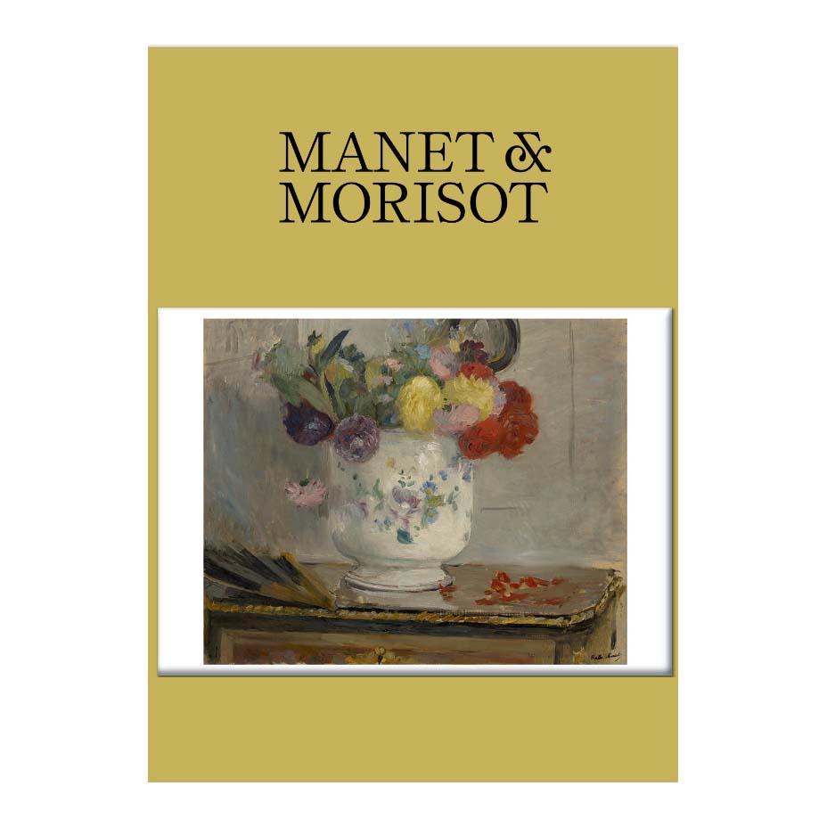 Book cover with 'Manet & Morisot' title and painting of flowers in a vase.