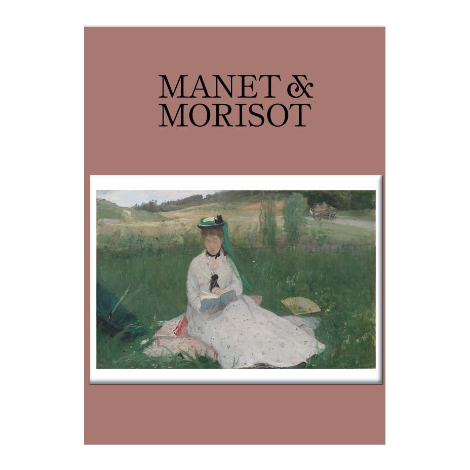 Book cover with 'Manet & Morisot' title and painting of a woman in a field.
