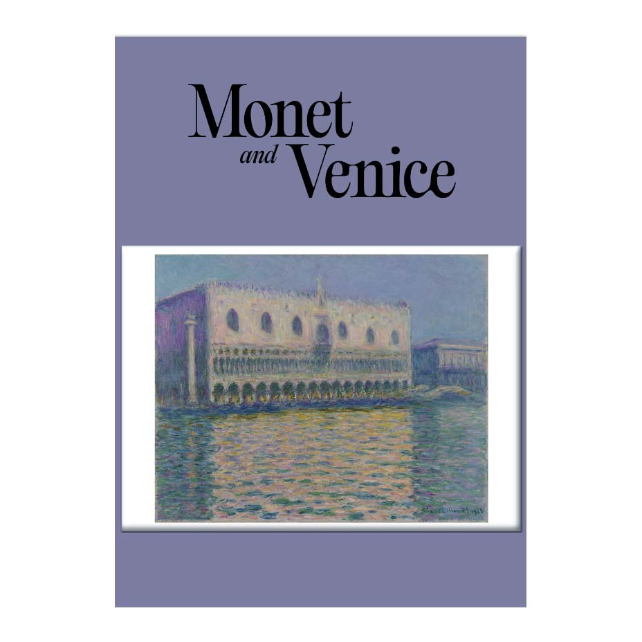 Magnet 'Monet and Venice' with a painting of a Venetian building.
