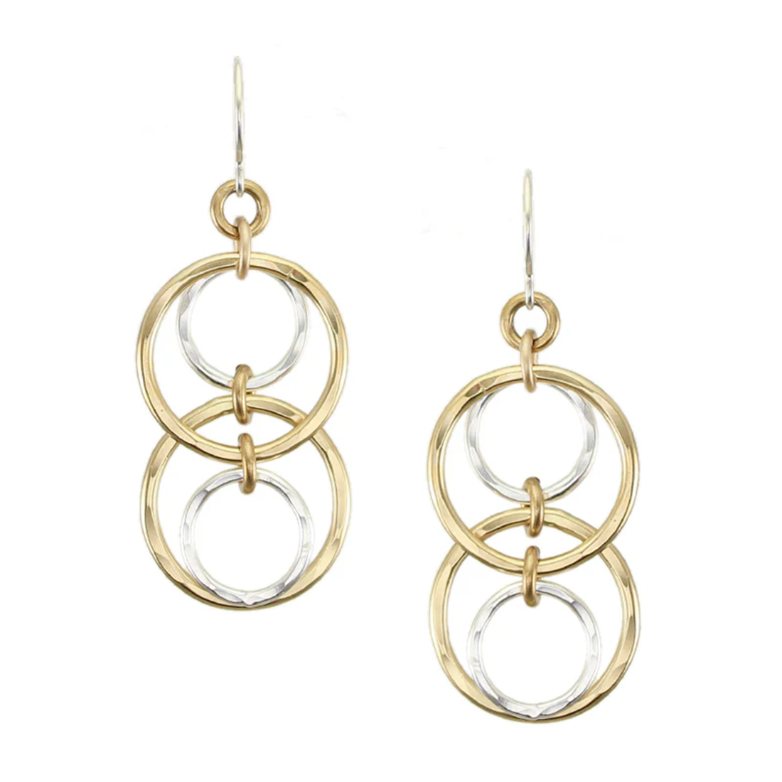 Medium Layered Rings Wire Earrings