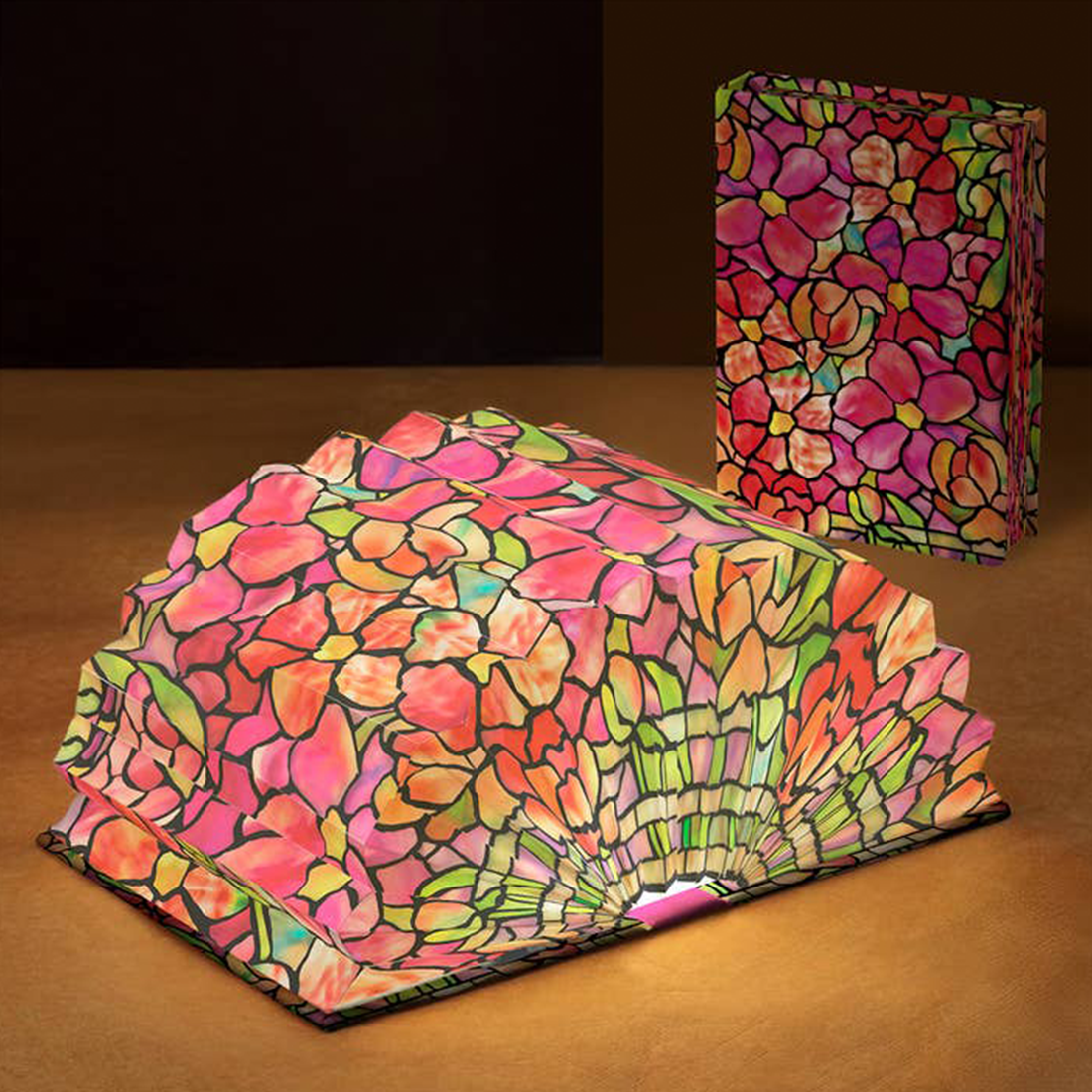 Tiffany Pink Peony Book Light
