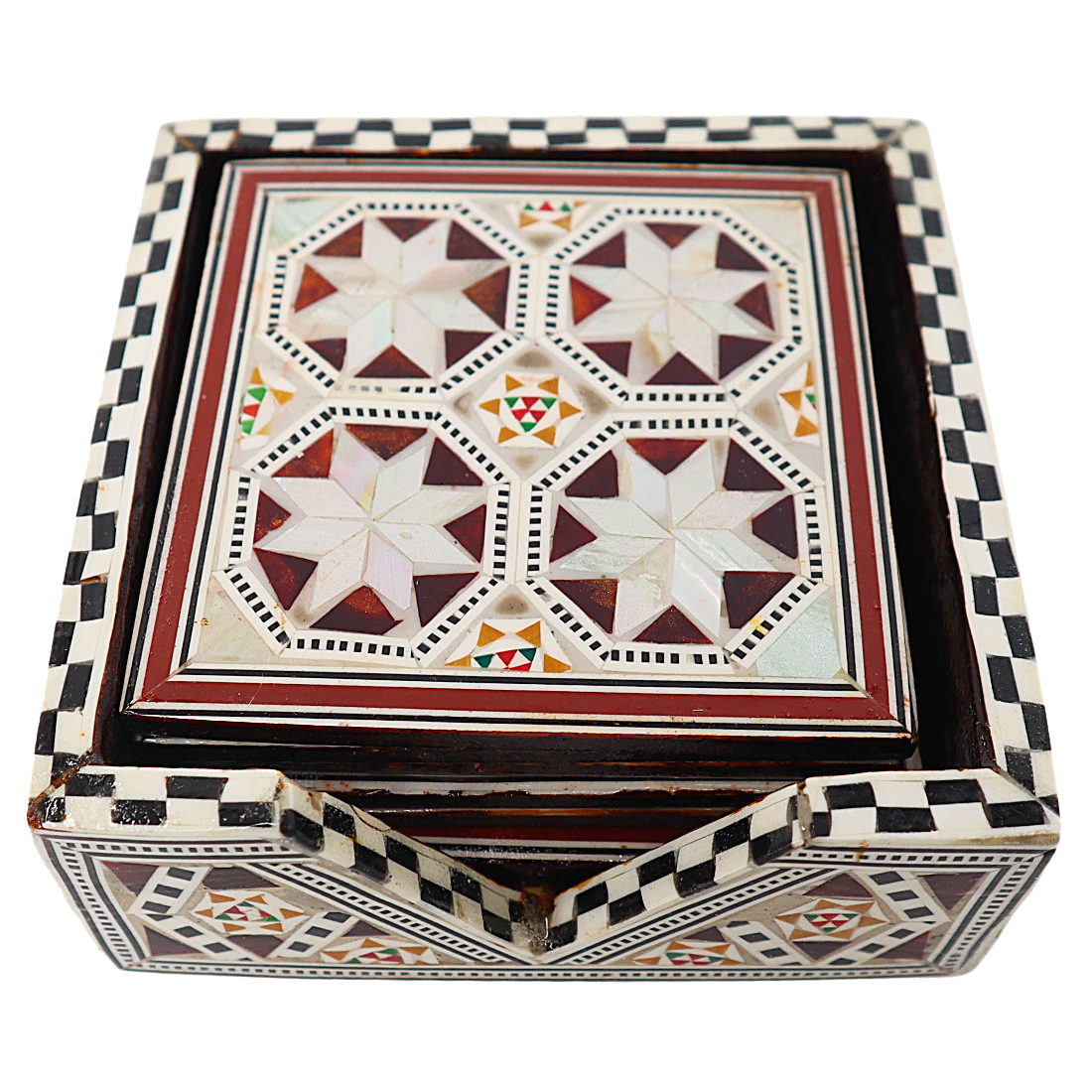 Mother of Pearl Square Coasters Set of 6