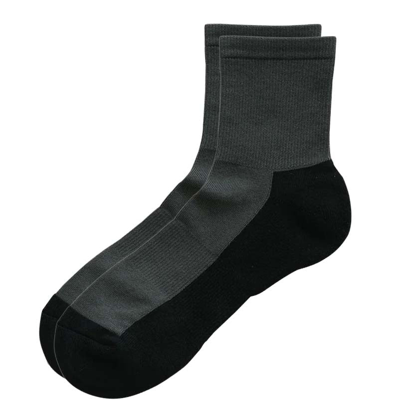 Black and gray sock on a white background